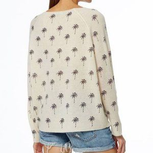 NWOT-Skull Cashmere palm print light sweater